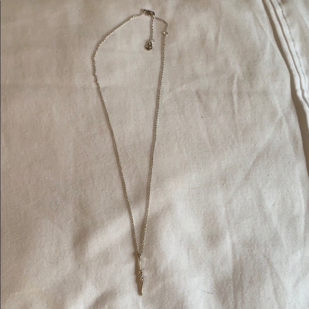 Lightning bolt dainty necklace